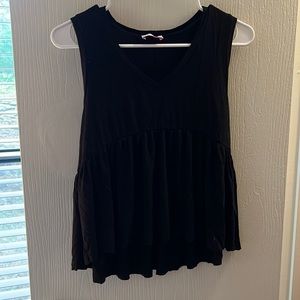 Women’s black babydoll tank
